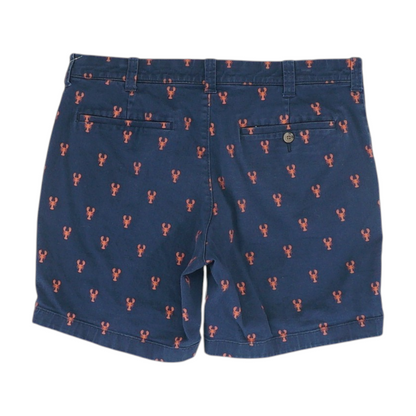 Navy Graphic Chino Shorts
