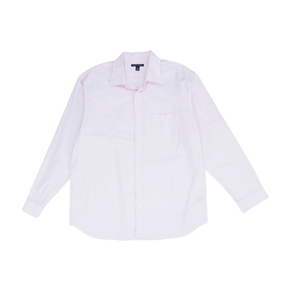 Pink Solid Long Sleeve Button Down