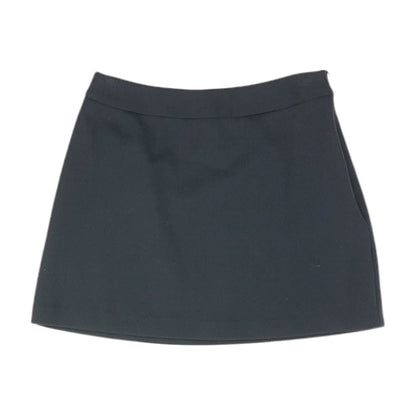 Black Solid Mini Skirt
