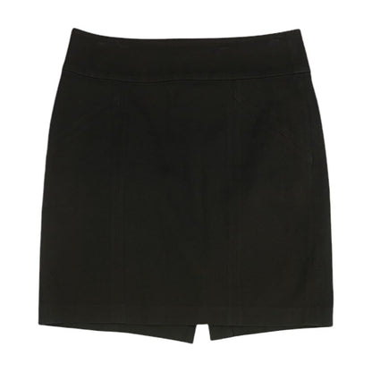 Black Solid Midi Skirt