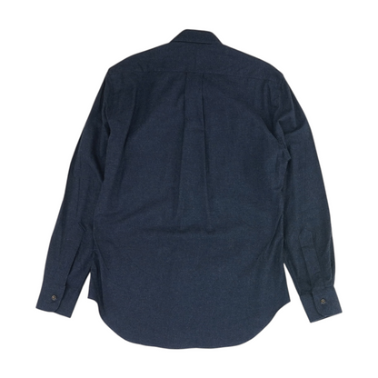 Blue Solid Flannel Button Down