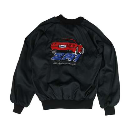 Vintage Black Solid Active Jacket