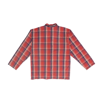 Red Plaid Long Sleeve Button Down