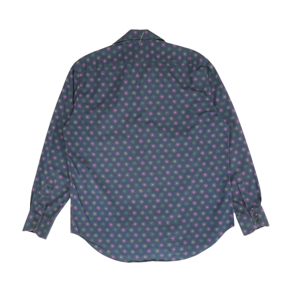 Navy Polka Dot Long Sleeve Button Down