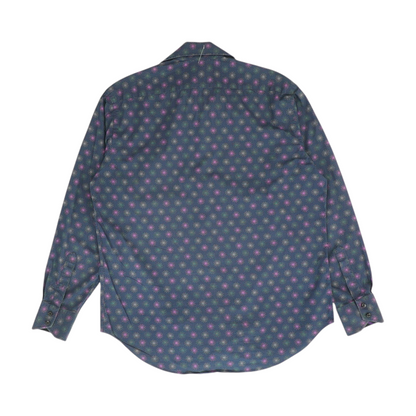 Navy Polka Dot Long Sleeve Button Down