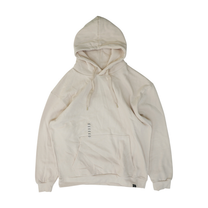 Beige Solid Hoodie Pullover