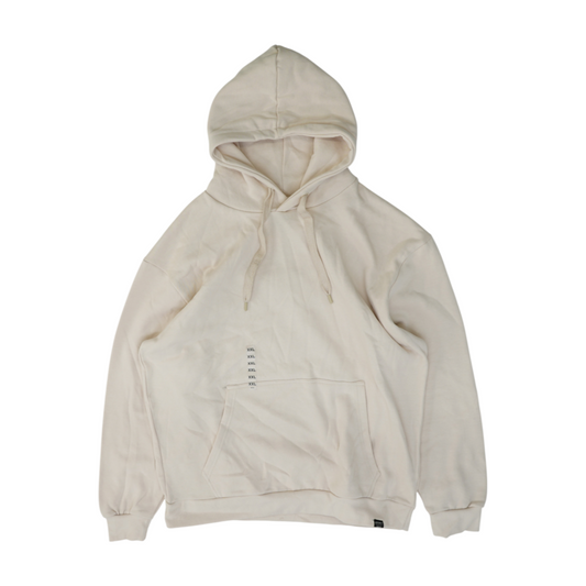 Beige Solid Hoodie Pullover