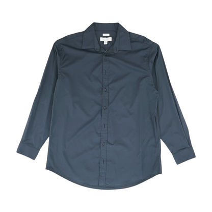 Black Solid Long Sleeve Button Down