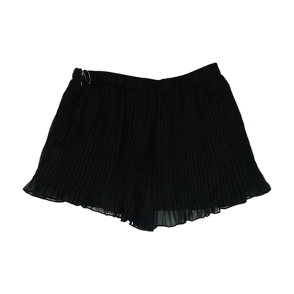 Black Solid Casual Shorts
