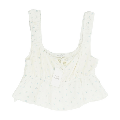 White Floral Blouse