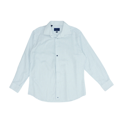 White Check Long Sleeve Button Down
