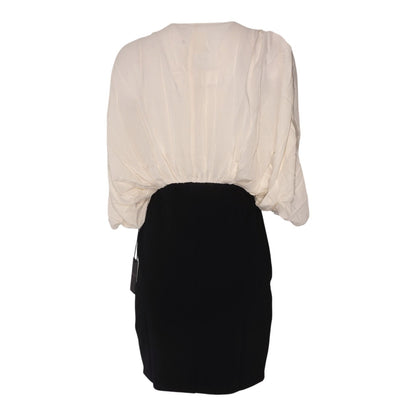 Ivory Color Block Mini Dress