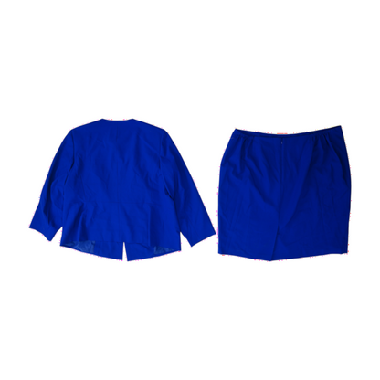 Blue Plus Solid Skirt Set