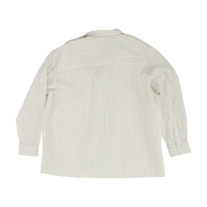White Striped Long Sleeve Button Down