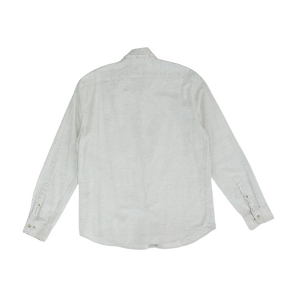 Gray Solid Long Sleeve Button Down
