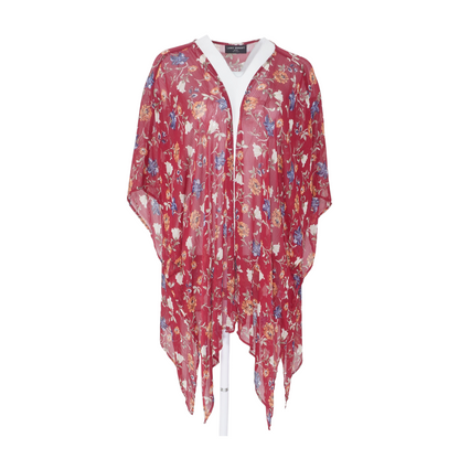 Red Floral Cardigan