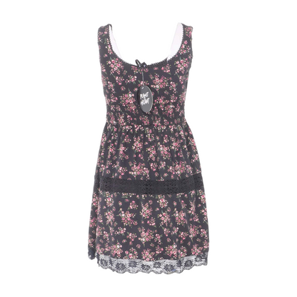 Black Floral Mini Dress