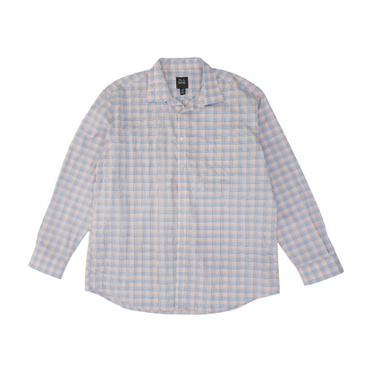Blue Plaid Long Sleeve Button Down