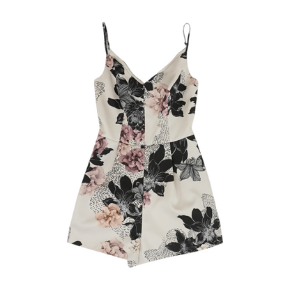 White Floral Romper
