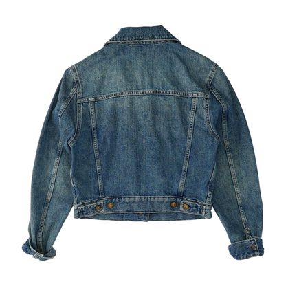 Blue Solid Denim Jacket