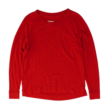 Red Solid Sweatshirt Pullover
