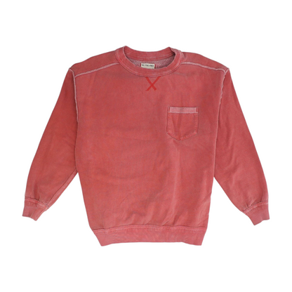 Red Solid Sweatshirt Pullover