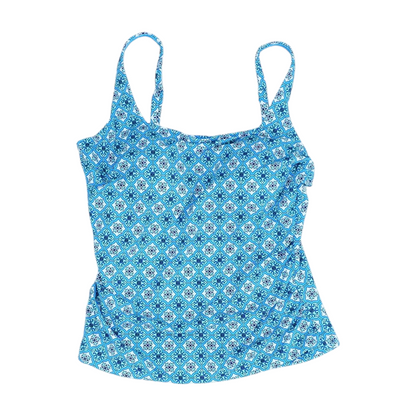 Blue Graphic Swim Top