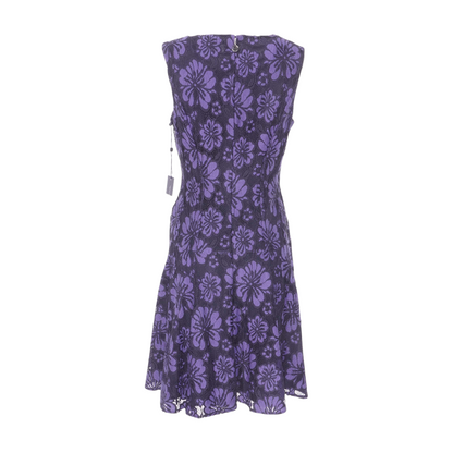 Purple Floral Midi Dress