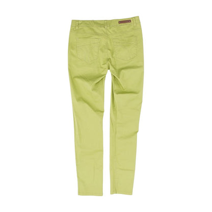 Green Solid Five Pocket Pants