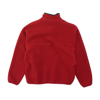 Red Solid Fleece Pullover