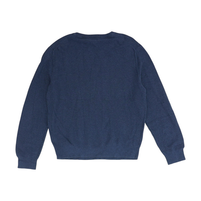 Navy Solid Pullover Sweater