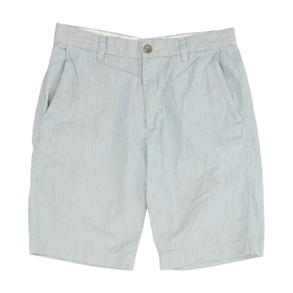 Gray Striped Chino Shorts