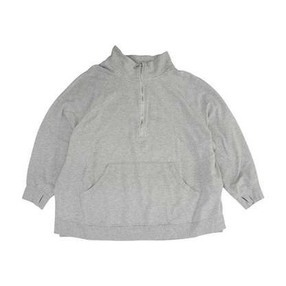 Gray Plus Solid 1/4 Zip Pullover