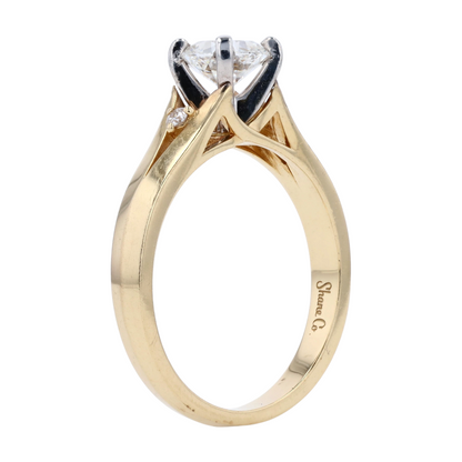 1/2 ctw 14K Yellow Gold Lab Grown Diamond Engagement Ring