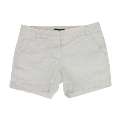 White Solid Chino Shorts