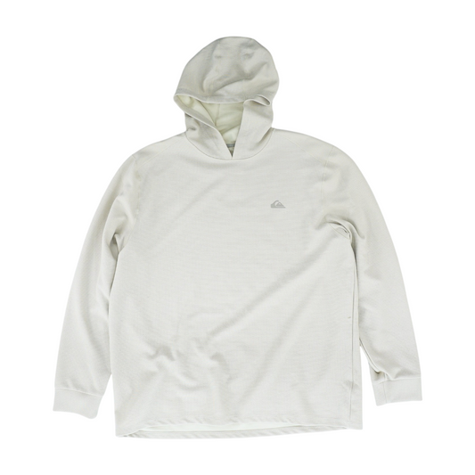Beige Solid Hoodie Pullover