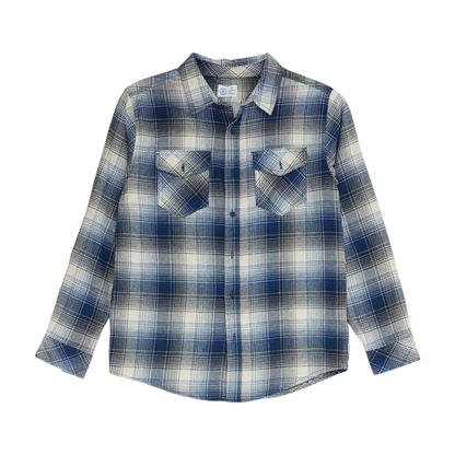 Blue Plaid Flannel Button Down