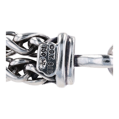 18K Sterling Silver Diamond Chain Bracelet
