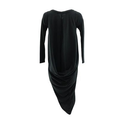 Charcoal Solid Midi Dress