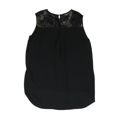 Black Solid Sleeveless Blouse