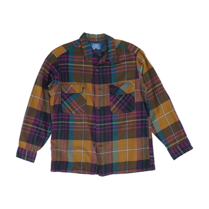 Multi Plaid Flannel Button Down