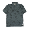 Gray Print Short Sleeve Polo