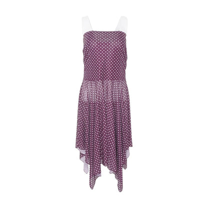 Burgundy Polka Dot Mini Dress