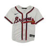 Boys' White Atlanta Braves Short Sleeve Jersey