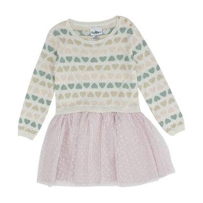 Beige Hearts Dress
