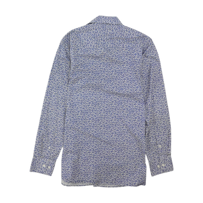 Blue Floral Long Sleeve Button Down