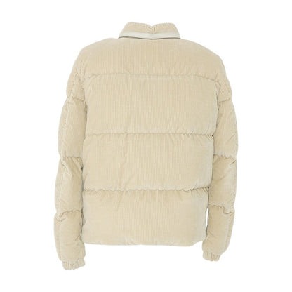 Beige Besbre Corduroy Puffer Jacket