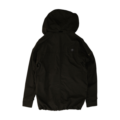 Black Solid Rain Jacket