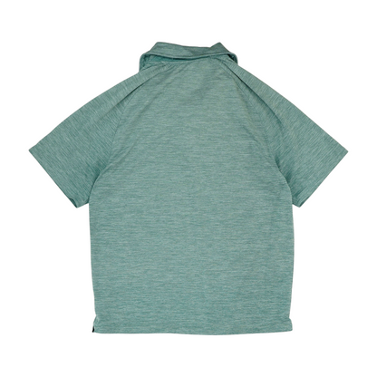 Green Solid Short Sleeve Polo
