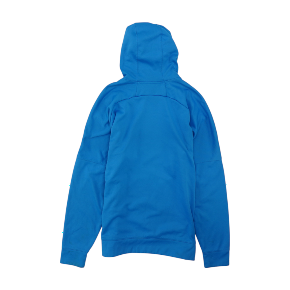 Blue Solid Hoodie Pullover